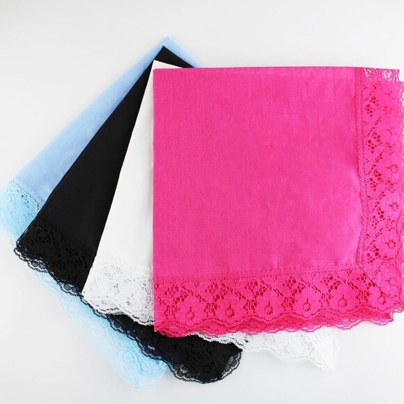 Cotton Lap Scarves 5pcs White Lace Trims for Women Church Modesty Accessory - Picture 4 of 5